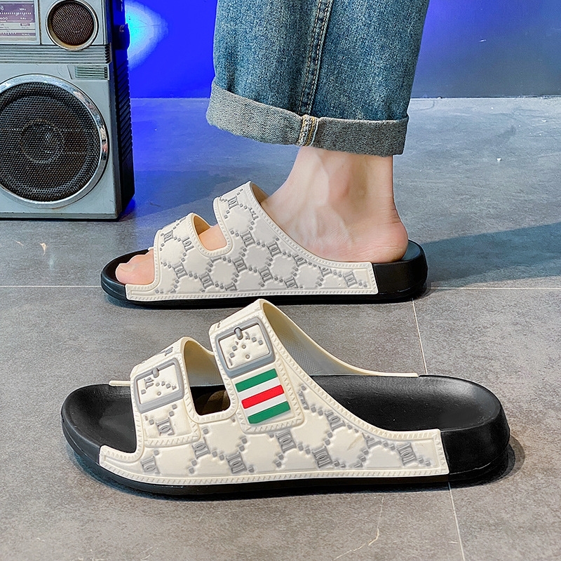 New casual slippers men 2025 summer trend wear flip-flops sports leisure outdoor sandals beige black 40-45 free shipping