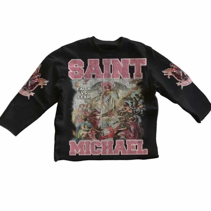 Y2K Harajuku Classic Character Graphic Print Oversized Crew Neck Sweatshirt Gothic Brown Long Sleeves Men Women Autumn Clothing L251113