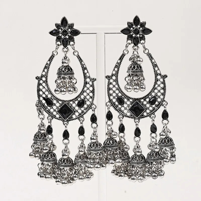 Middle Eastern exotic retro jewellery earrings women ladies earrings for woman tassels long bells birdcage jewelry accessorie 250411