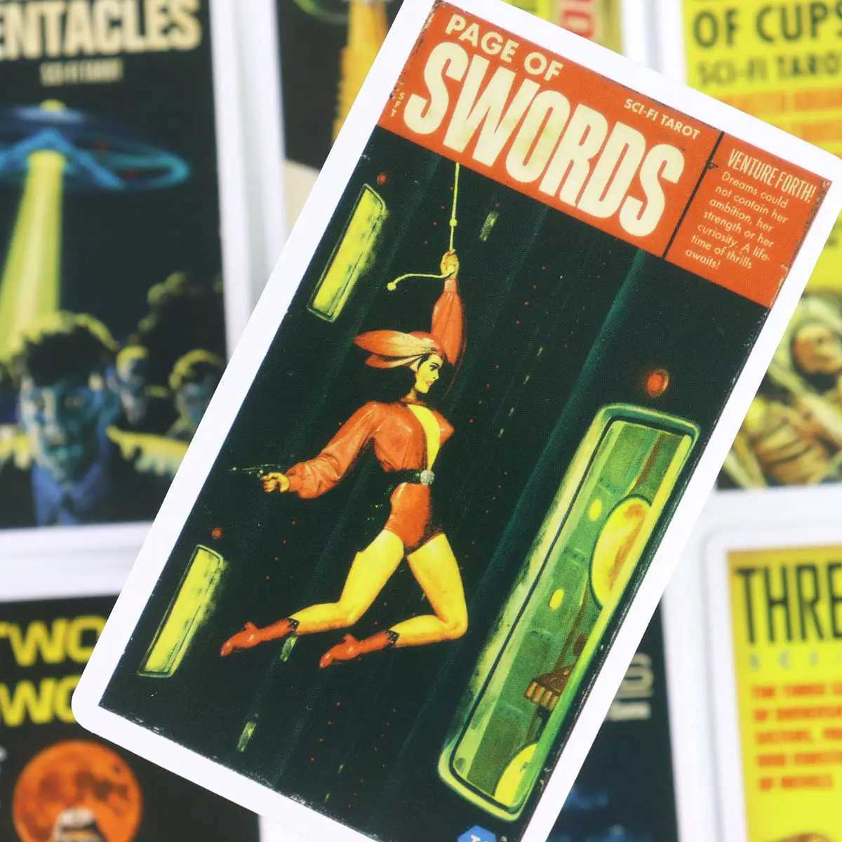 Todd Alcotts Sci-Fi Tarot Science-Fiction-themed Tarot Deck Based on Rider Waite System 1036cm 78 Pcs Tarot Cards C251114