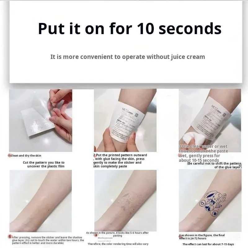 Holy Judgment Sword Herbal Tattoo Sticker Angel Judge Semi Permanent Waist Fake Tattoo Female Punk Art Temporary TattooXJ25414