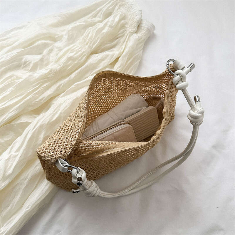 Handmade Beach Bag Handmade 2023 New Fashion Grass Woven Tote Versatile Large Capacity Shoulder Bag For Women Kq2