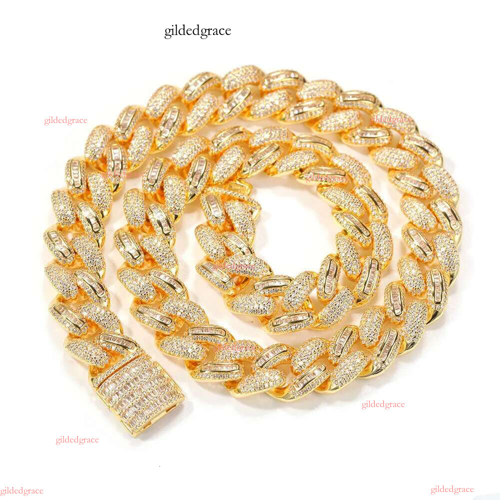 Wholesale 10K 14K Solid Real Gold 8MM Cuban k Chain Bracelet Iced Out Hip Hop Moissanite Necklace Fine Jewelry Men Women N26