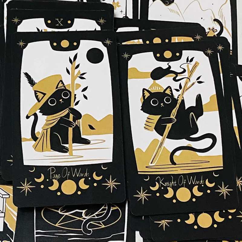 Adorable Cat Tarot Deck 78 Cards Deck Black Cat Tarot Cards Games C251114