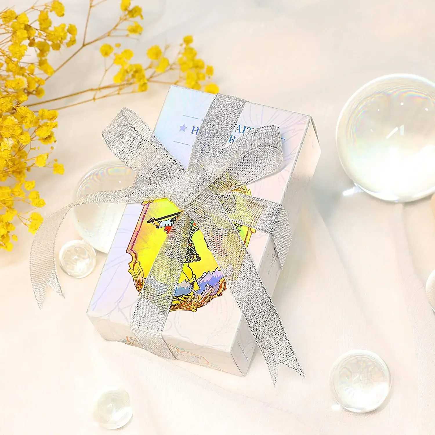 1036cm MagicSeer Rainbow Tarot Cards Decks Tarot Card and Book Sets for Beginners Holographic Tarot Deck C251114