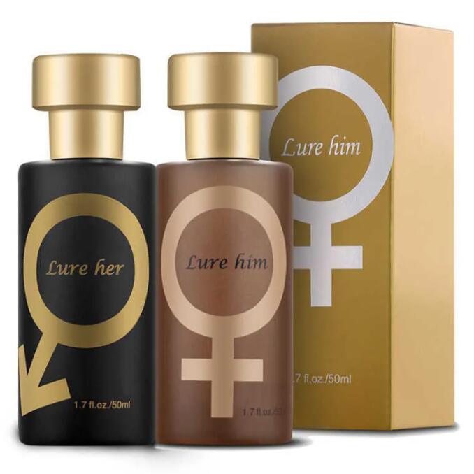 Her Perfume 50ml Lure Him Men Woman Fragrance Infused Essential Oil Perfumes to Attract Women Long Lasting Smell Body Charming Parfum Cologne Spray To
