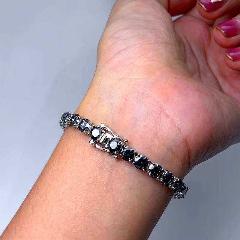 Hailer Jewelry Moissanite Tennis Chain 925 Hot Sale 5mm Mossainte Tennis Chain