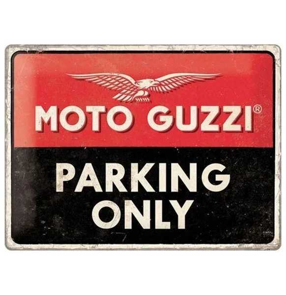 Moto Guzzi Parking Only Tin Sign Metal Tin Sign Cheap Tin Metal Signs Bar Poster 3d Wall Sticker Personalized MetalM251114
