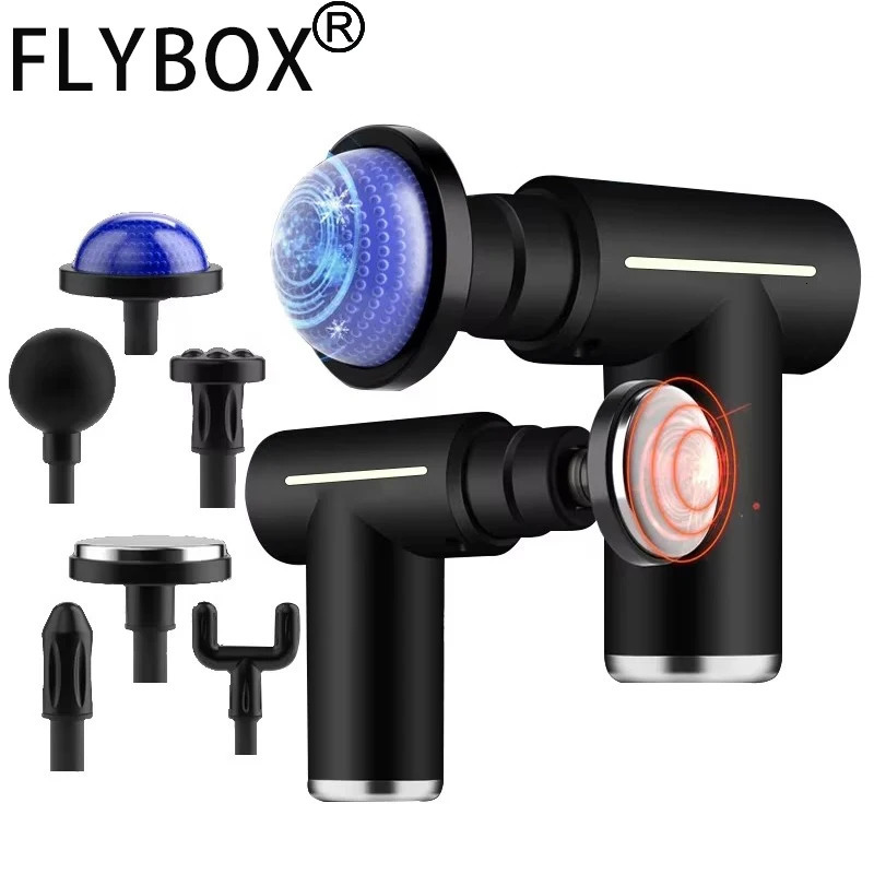 Professional Level Muscle Massage Gun Relaxation Intelligent Exercise Fitness Massager Cold And Compress Fascia Gun 6 Heads 250414