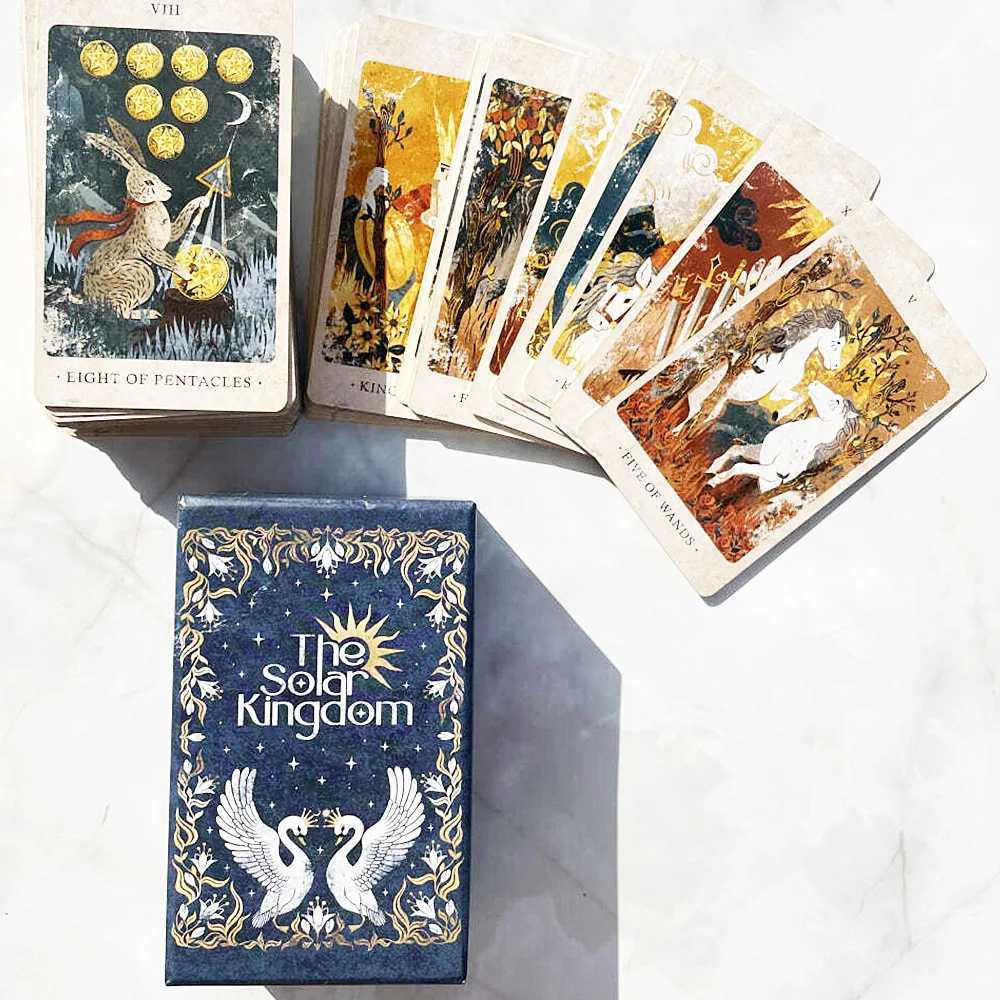 127cm The Solar Kingdom Tarot Cards in Rigid Box English Version 86Pcswith 8 Special Cards Divination Wait Tarot Cards C251114