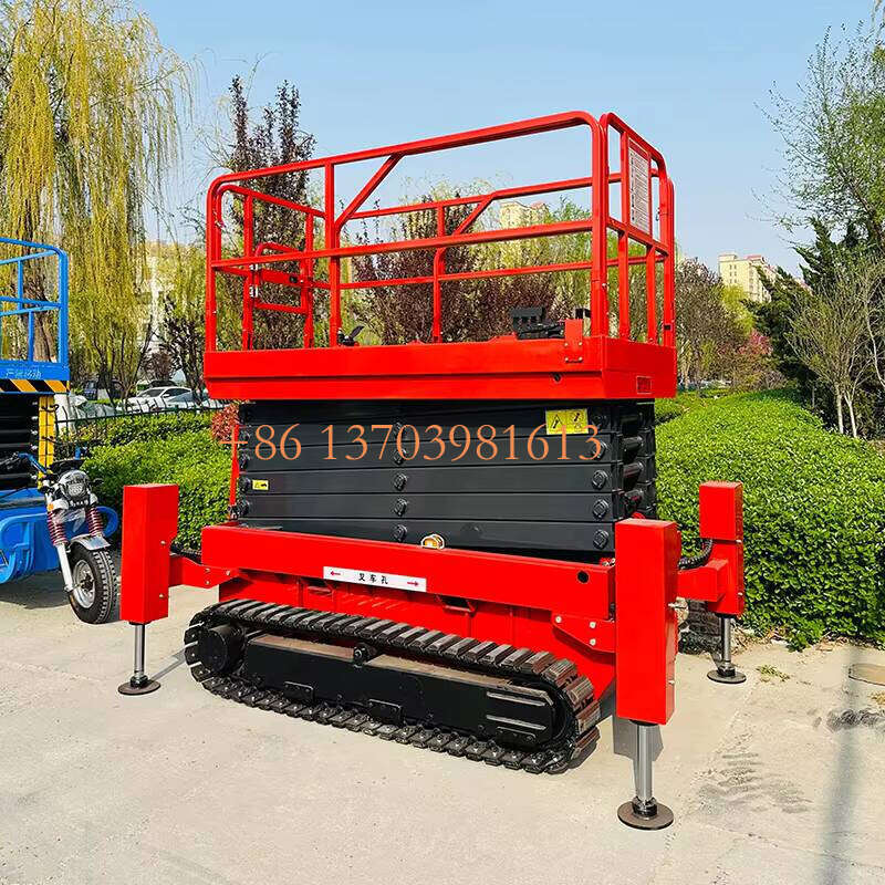 Cost-Effective 10m 14m Portable Crawler Scissor Lift Hydraulic Outriggers Reliable Aerial Platform