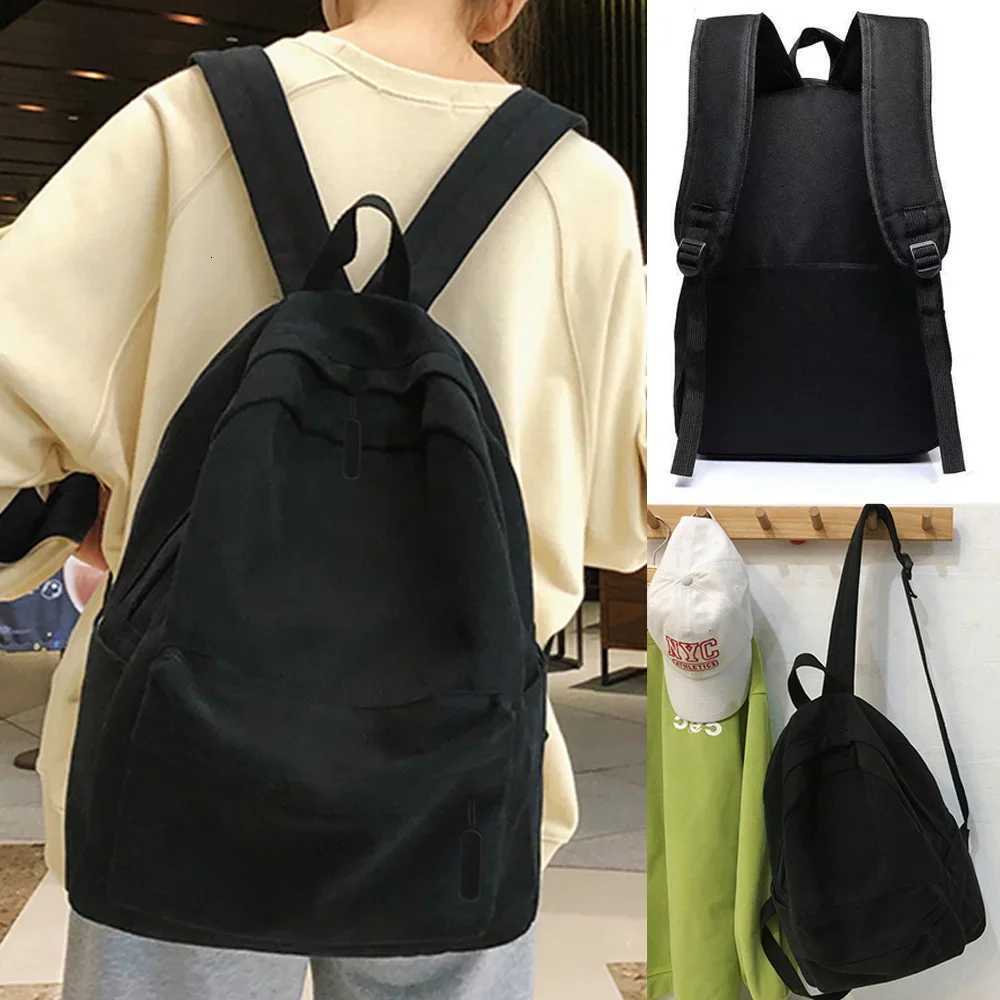 Large Capacity Black Backpack Light Simple Travel Bag Backpacks Student School Bags Student Zipper Backpack Storage bagW251113