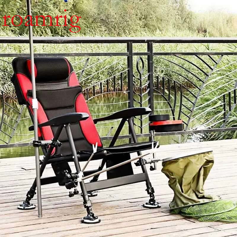 Outdoor Retractable Portable With Adjustable Stool Folding Camping Chair Fishing Equipment X250210