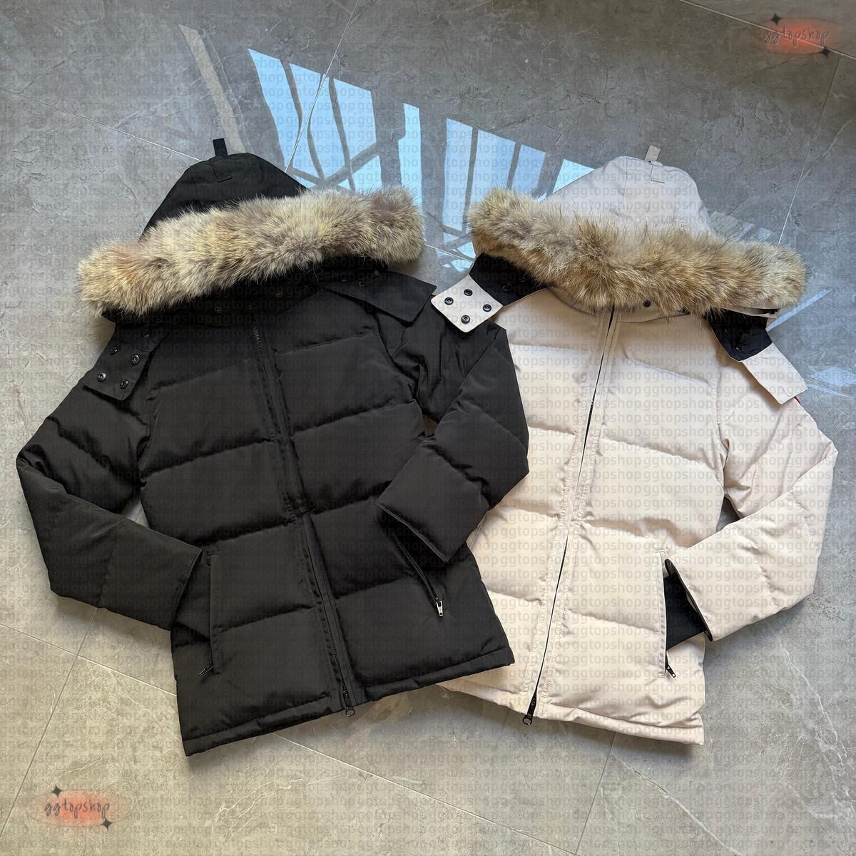 Canadian Women down Jackets Designer Puffer Jackets Wolf fur jacket Winter Parka Coats Fur Outdoor Wyndham Windbreaker women Outerwear Doudoune Femme XS-2XL