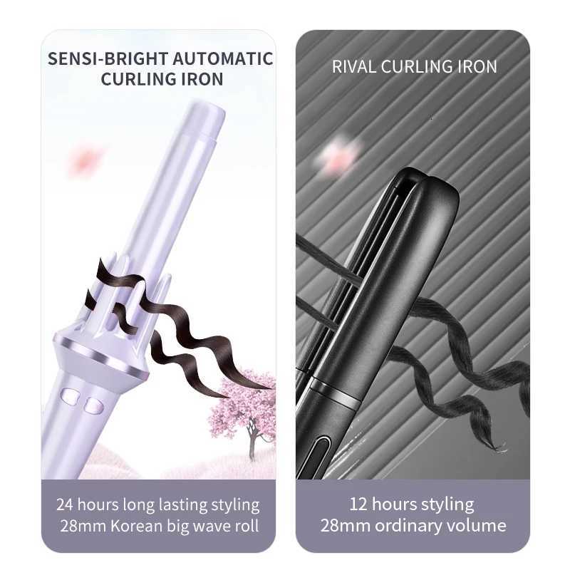 Hair Styling Curling Iron Professional Ceramic Curling Iron Automatic 360 Degree Rotating Hair Curler for Long Hair ElectricT251114