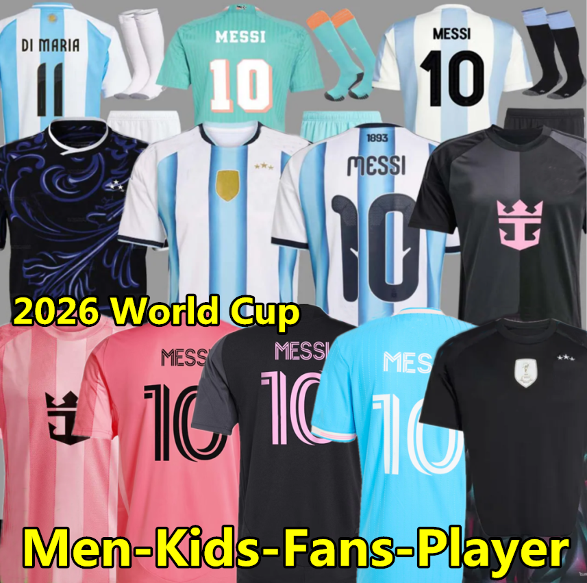 3 Star soccer Jerseys 25 26 MARADONA DI MARIA J. ALVAREZ 2026 World Cup Argentinas Home Away Men Kids football shirt MESSIS SUAREZ GARNACHO DE PAUL Jersey