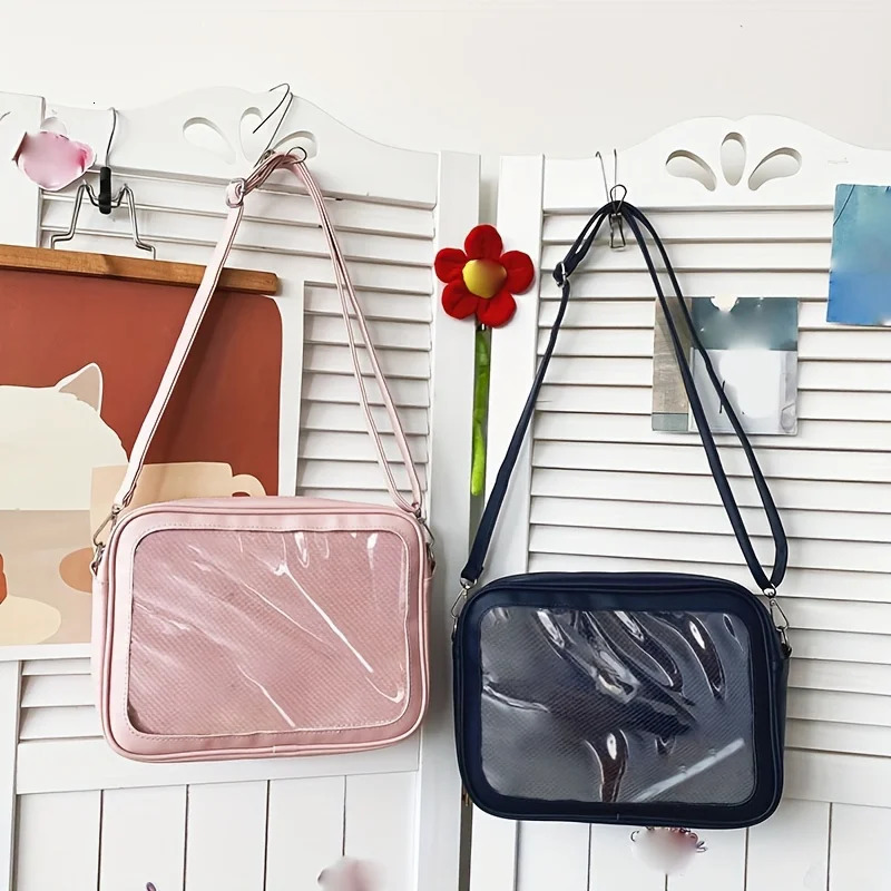 Comic Show Ita Bag Crossbody Shoulder Pu Cartoon Backpack Girl JK Uniform Bag Japanese Y2K Lolita Transparent Bag 250407