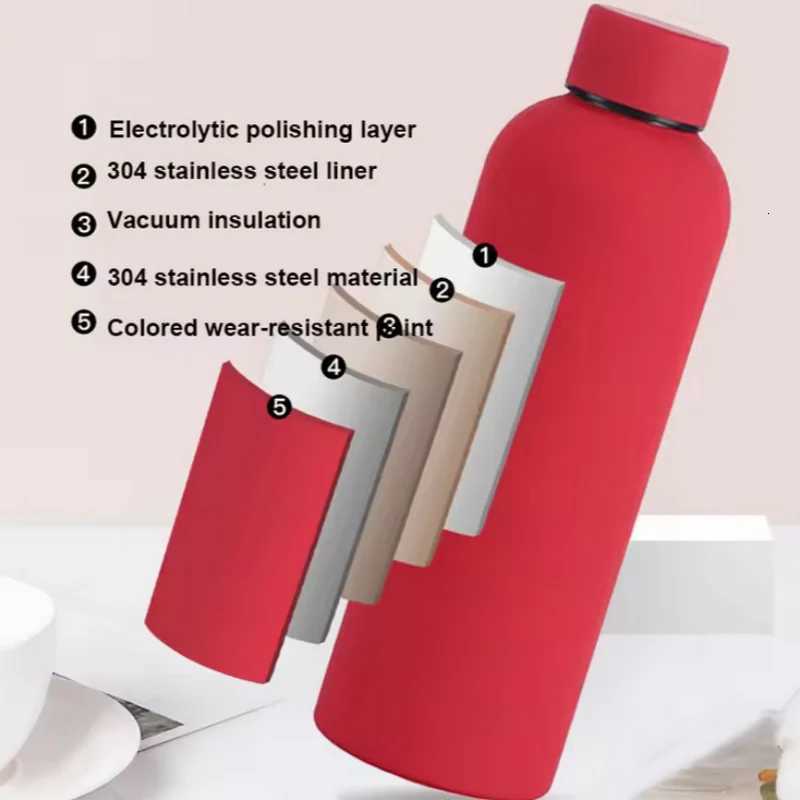 750ml Double Wall Stainless Steel Vacuum Cup Water Bottle Thermos Bottle Keep Hot and Cold Insulated Vacuum Flask Sport C251114
