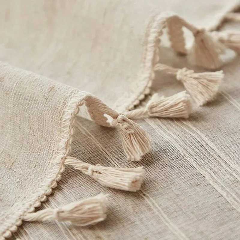 Christmas 1pc Classical Tablecloth Line Tassel Atmosphere Dining Table Cloth Dust Decorative Cloth Living Room Coffee Cover Towel Y251113