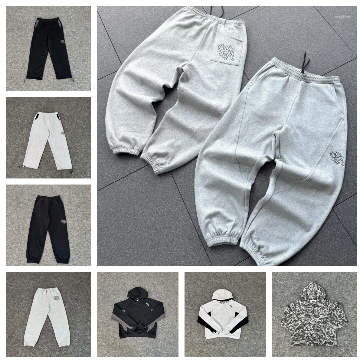 Men's Pants Y2K Trendy Joggers Street Retro Streamlined Seams Embroidery Logo Unisex Sweatpants Hip Hop Harajuku Oversized Fit Casual