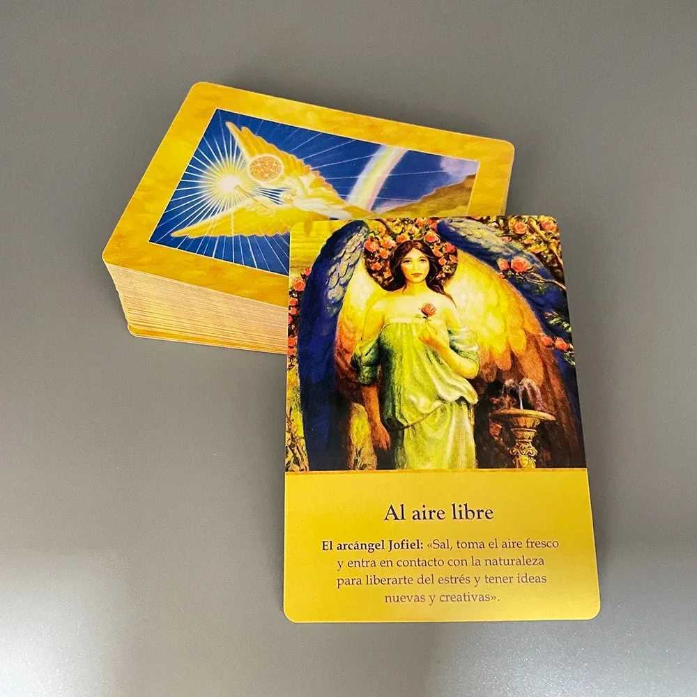 10473cm Archangel Oracle Cards In Spanish Version Fate Tips Angels Oraculos Board Games Deck 44 Pcs Cards C251114