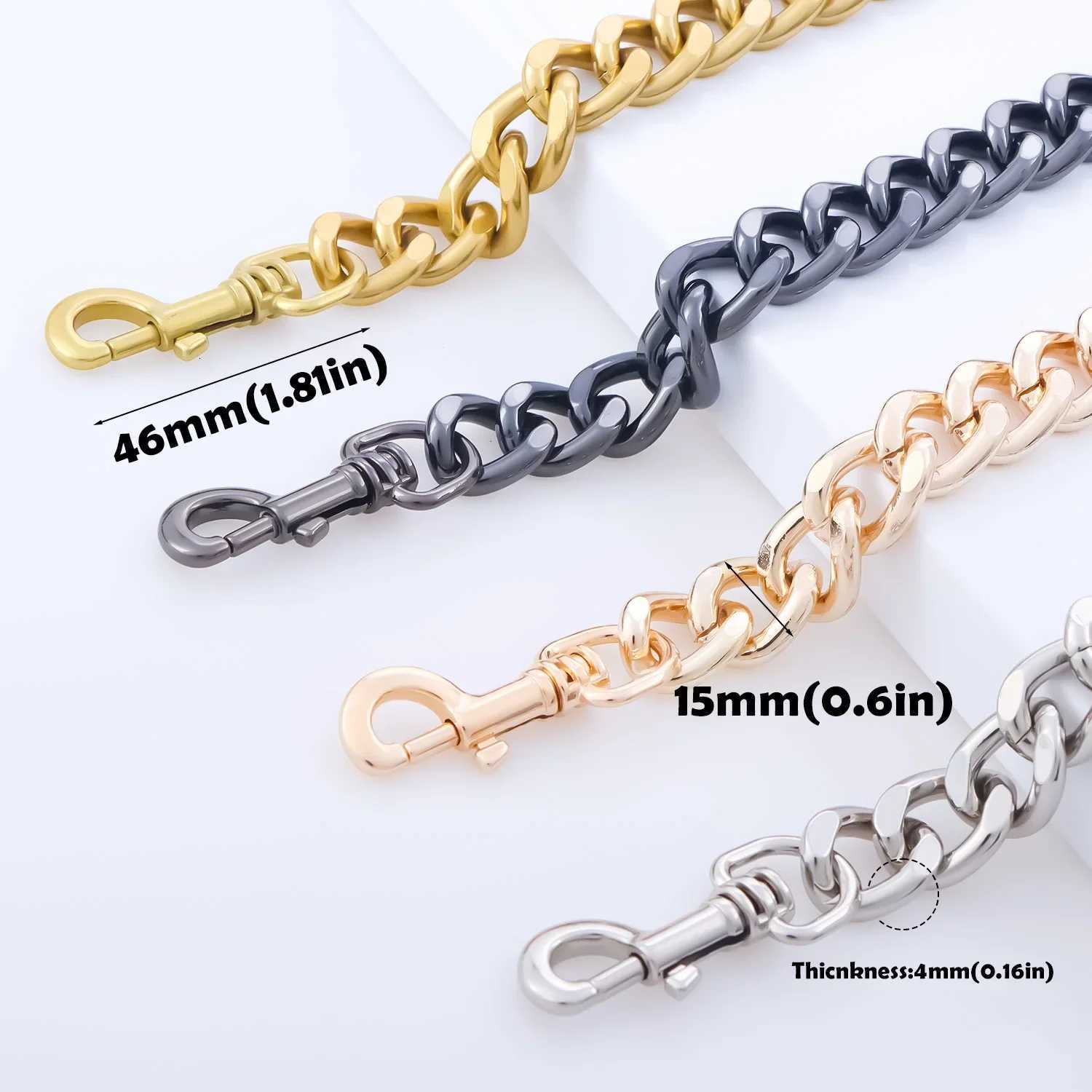 Aluminum Purse Stap Chain Bag Chains Straps Replacement Handbag Accessories DecorationXJ251114