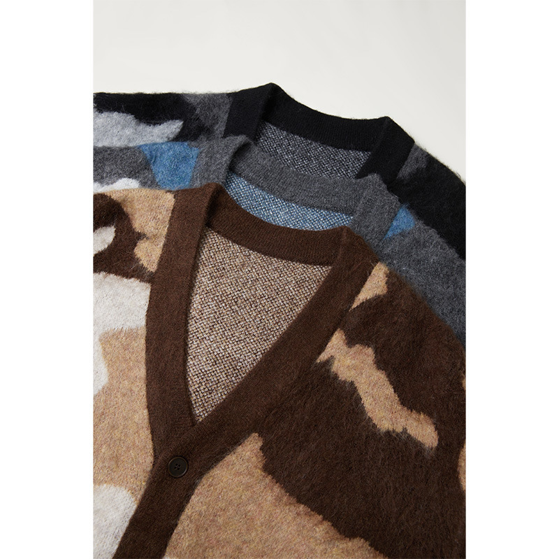 DA Mens Clothing XJ2605 Mens Thickened Autumn Winter Cardigan Sweater 241024