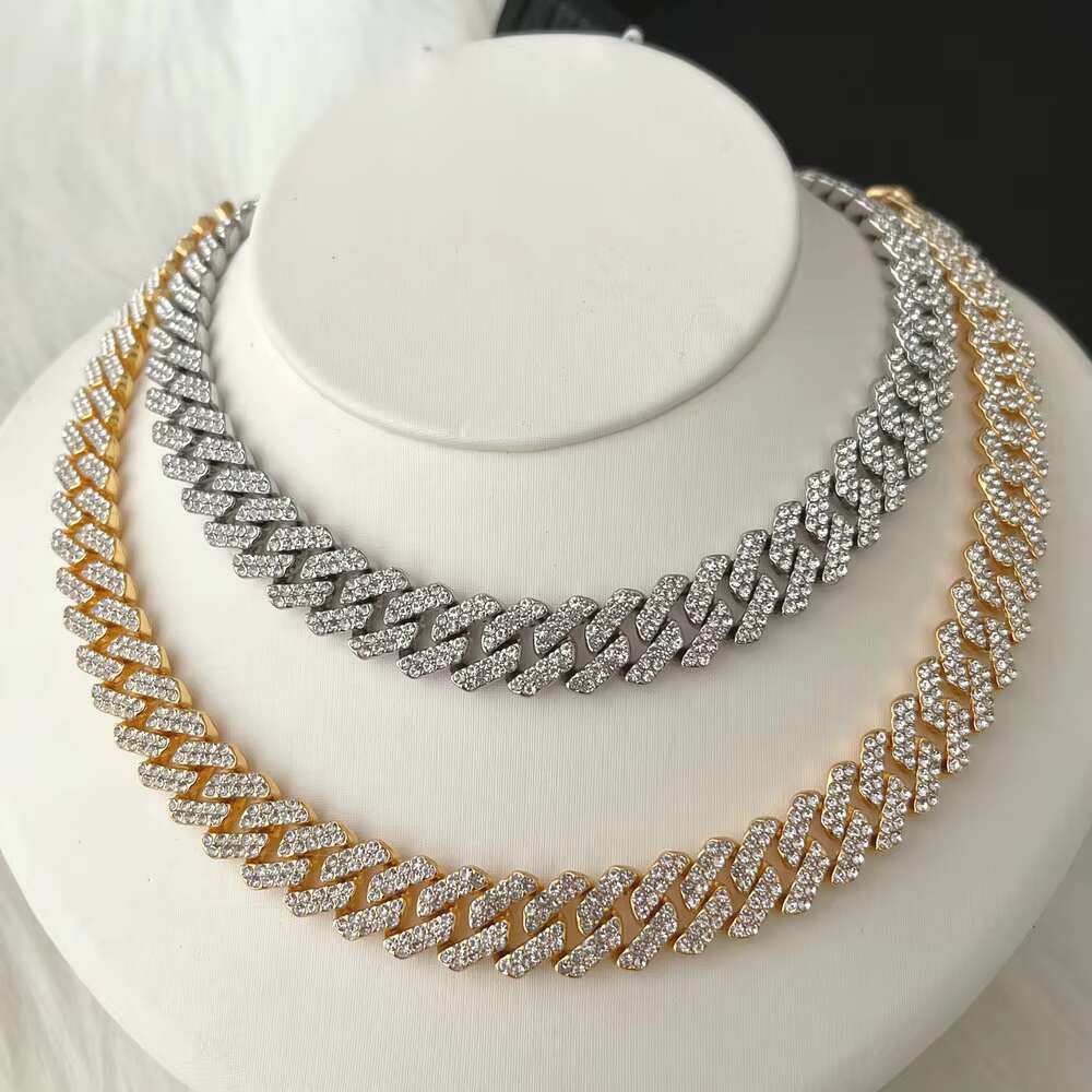 New Styles Hip Hop Paved Rhinestones Cuban Chain CZ Bling Necklaces