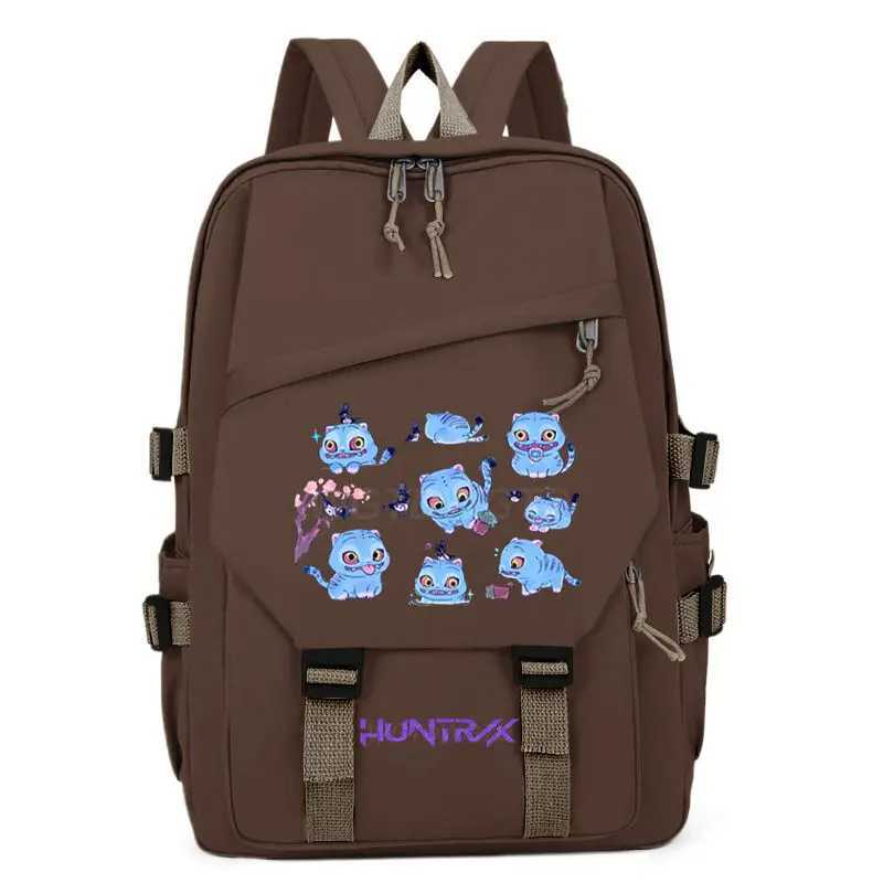 New Arrivals Student Casual Backpack KPop Demon Hunters Cat Derpy Print Cartoon School Bag Kids Fashion Large Capacity BackpacksW251113