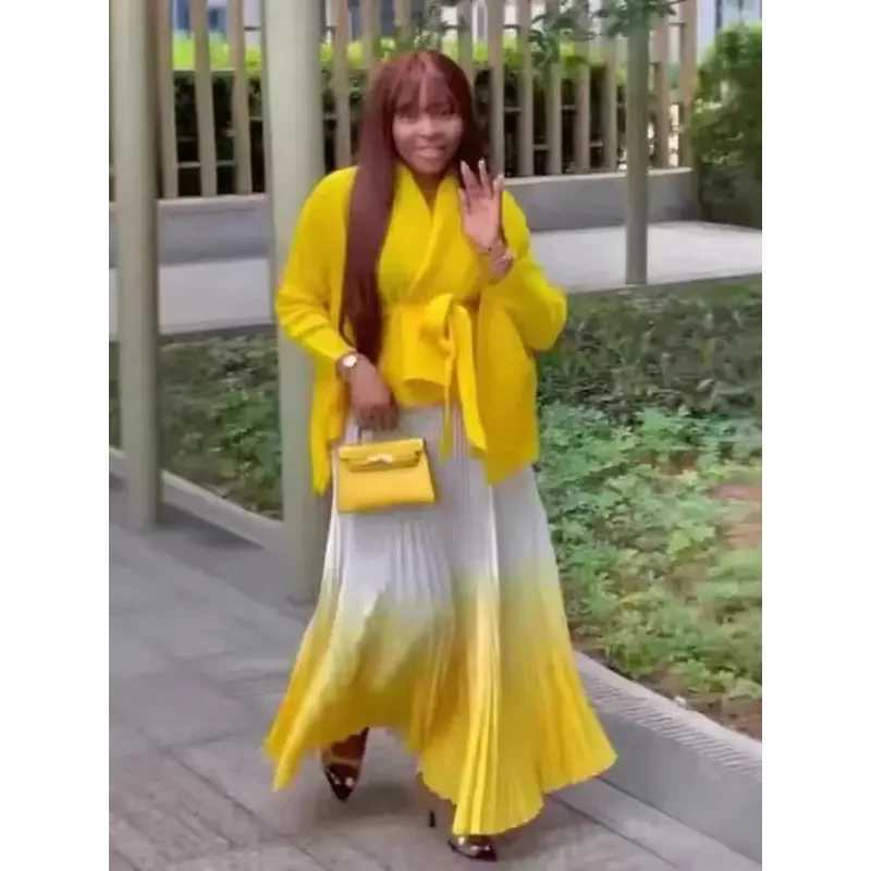 Folded suit jacket with gradient leather 2 pieces warm and comfortable ultra-thin high-quality casual and loose size 2024 new itemXJ250414