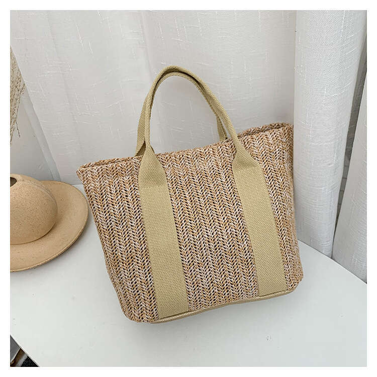 Handmade Beach Bag Woven Single Shoulder Diagonal Cross Grass Woven Large Capacity Summer Bag, Women's Small Fresh Travel And Vacation Versatile 