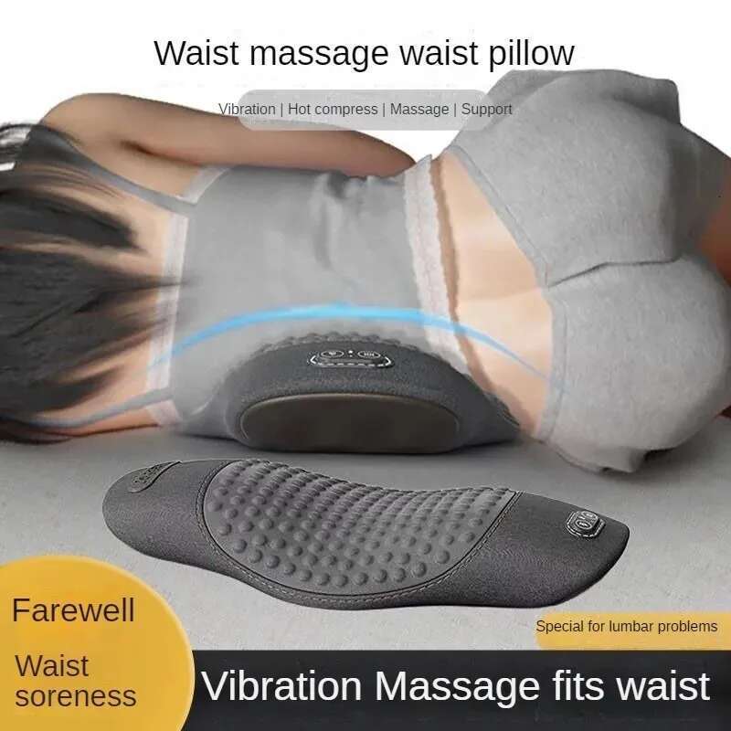Back Pillow Heating Vibration Sleep Massager Cushion Maternity Bed Sleeping Lumbar Support