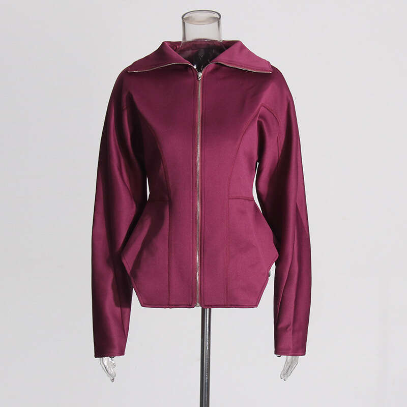 Designer Women's Personalized Hooded Jacket - Trendy Irregular Hem Design with Slim Fit & Slimming Effect, Solid Colors Available