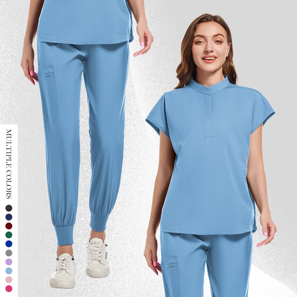 Operating Room Nursing Uniforms Scrub Set Performance Stretch Top and Pant Doctor Nurse Outfit Scrubs Uniform 250411