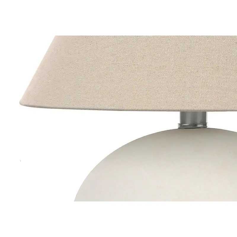 Contemporary 16 Table Lamp with Cream Ceramic Base and Shade M251114