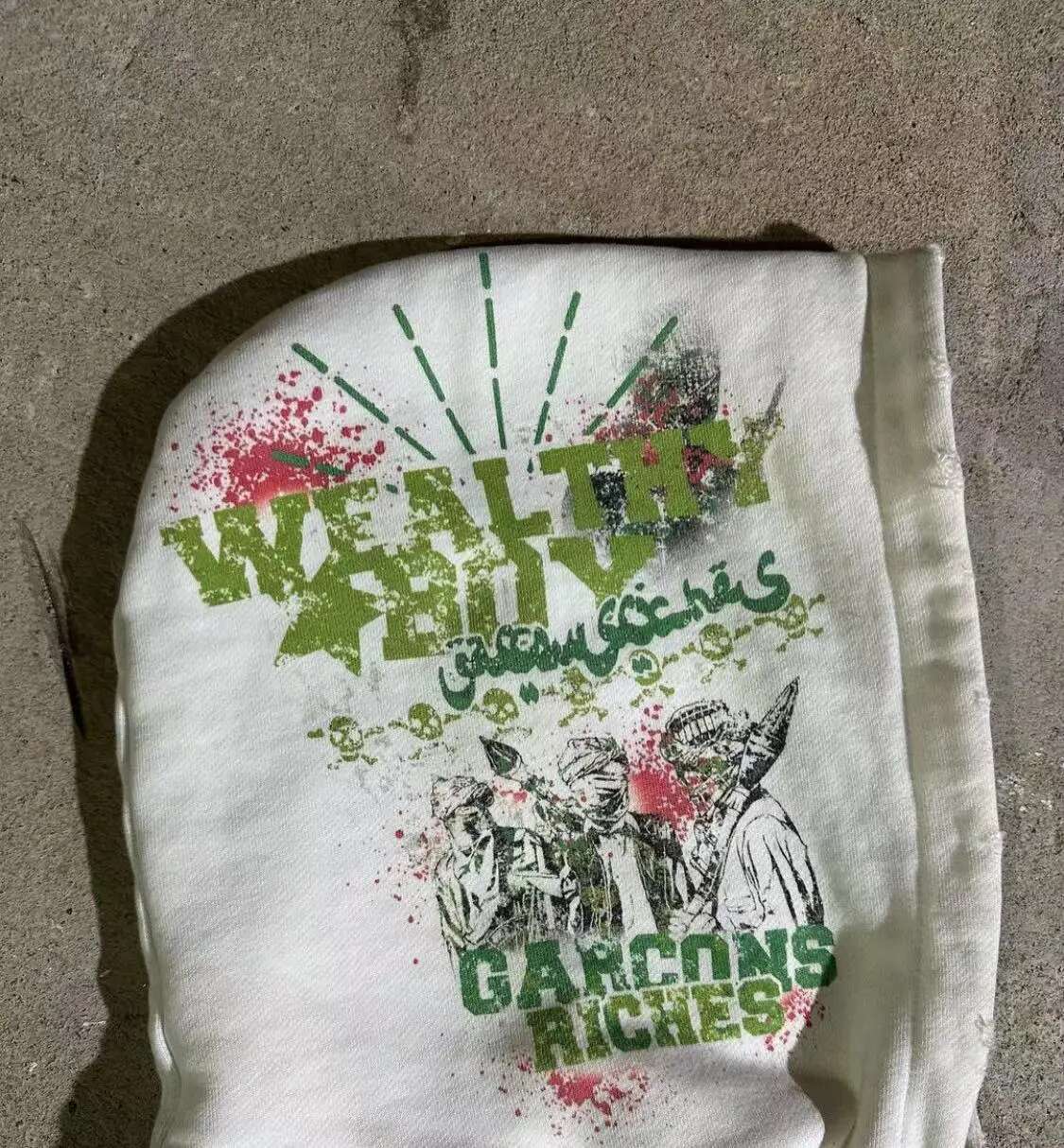 2024 American retro white pattern letter print casual personalized hoodie zipper long-sleeved clothes