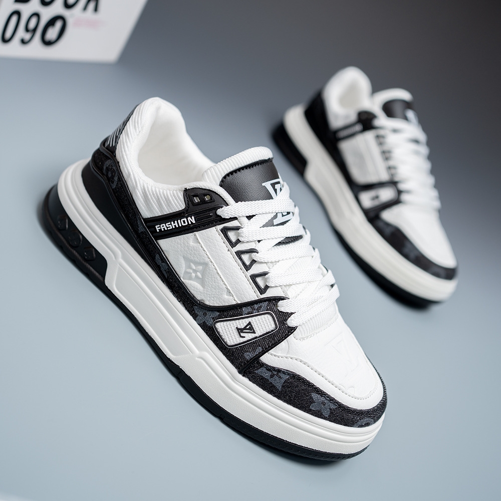 Free shipping Designer Casual Shoes Men's Platform Sneakers Trend Board Shoes Men's Shoes Plus size 36-44 White Blue Black