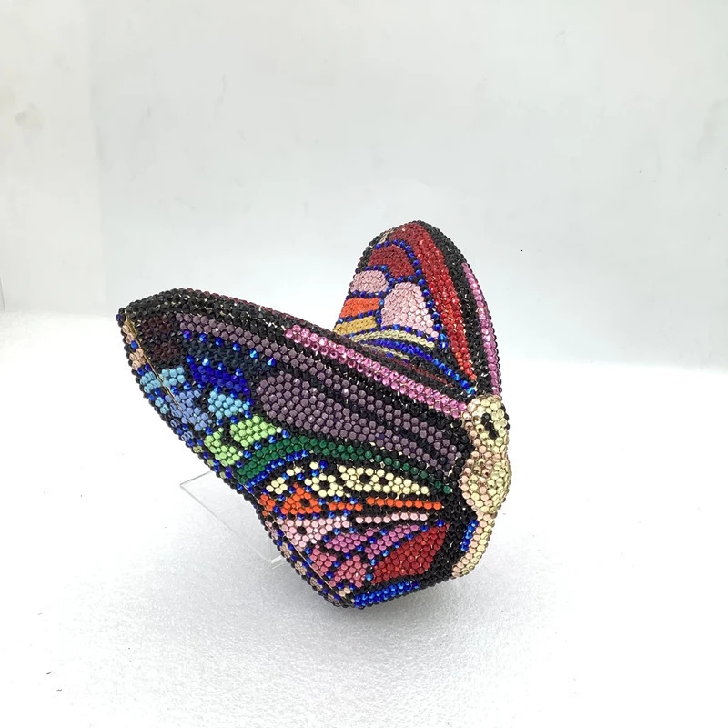 XIYUAN Butterfly Shaped Crystal Evening Bags Women Sparkling Rhinestone Clutch Purse Wedding Party Bridal Handbag Diamond 251106