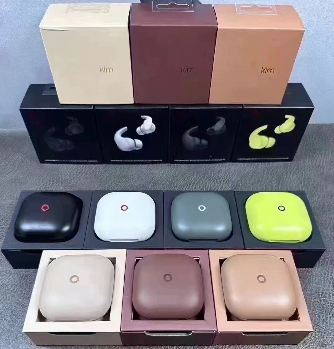 Top best quality kim Fit Pro Earphone True Wireless Bluetooth Headphones Noise Canceling Earbuds Touch Control Headset For airpods pro 2 3 iPhone 16 15 14 13 Samsung