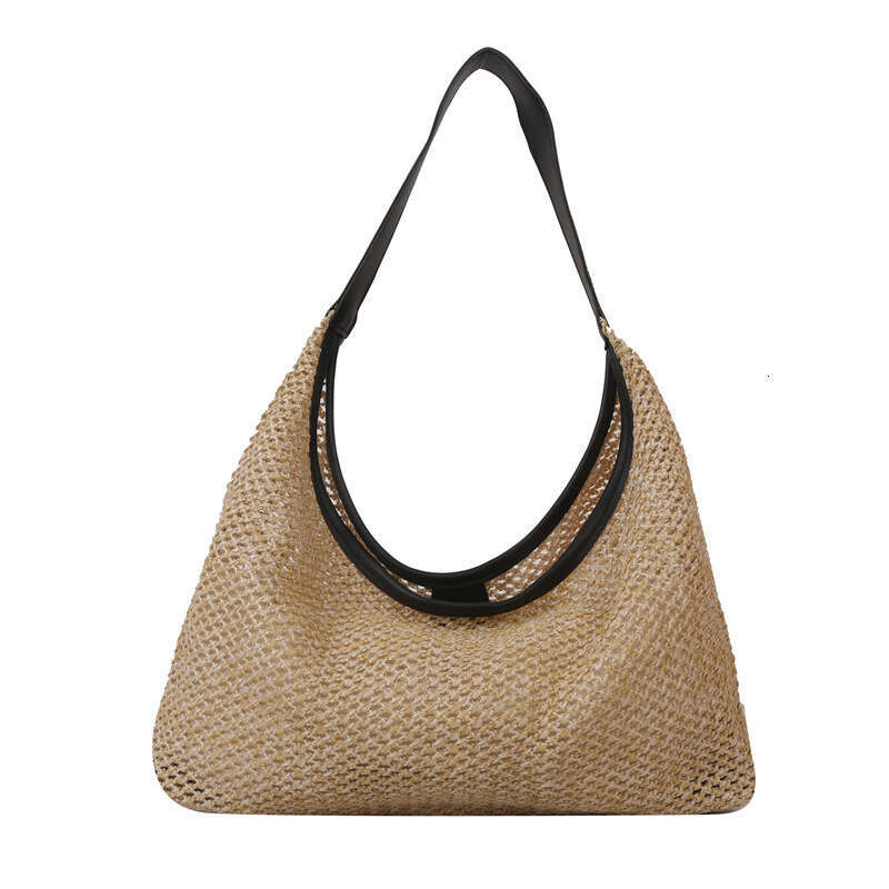 Handmade Beach Bag Grass Large Capacity Fashionable Leisure Popular In Summer 2024, Korean Version Woven Single Shoulder Underarm Bag, Tote Bag Kq2