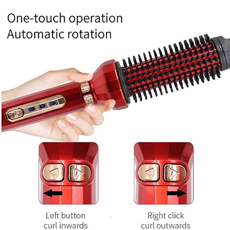 Fast Heating Ionic Spiral Curling Iron Custom Auto Hair Curlers Rechargeable Styling Tool Hair Styler BrushT251114