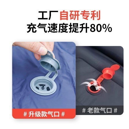 Outdoor Inflatable Mat Camping Foot-Pedal Automatic Inflatable Mattress Press Diamond TPU with Pillow Camping Sleeping Pad 240306