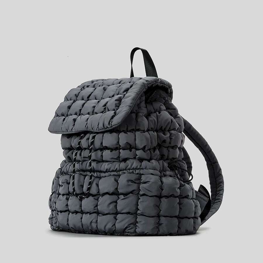 Fashion Ruched Quilted Backpacks Women Designer Puffer Casual Nylon Padded School Bag For Teenager Girls Quality Bags
