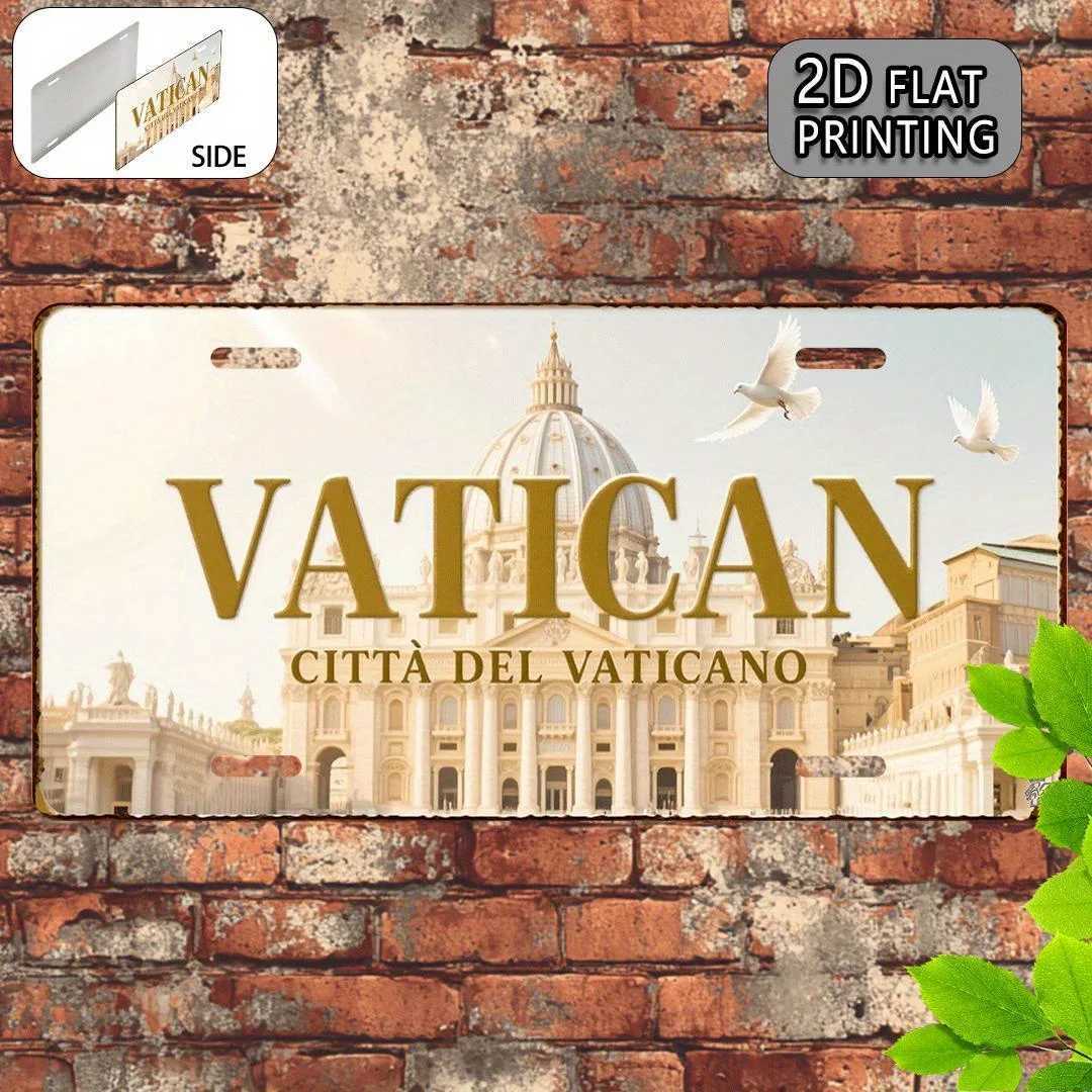 Printing Vatican Vintage Metal Aluminum Sign License Plate decorative sign Travel Souvenirs Gifts for Friends BirthdayM251114