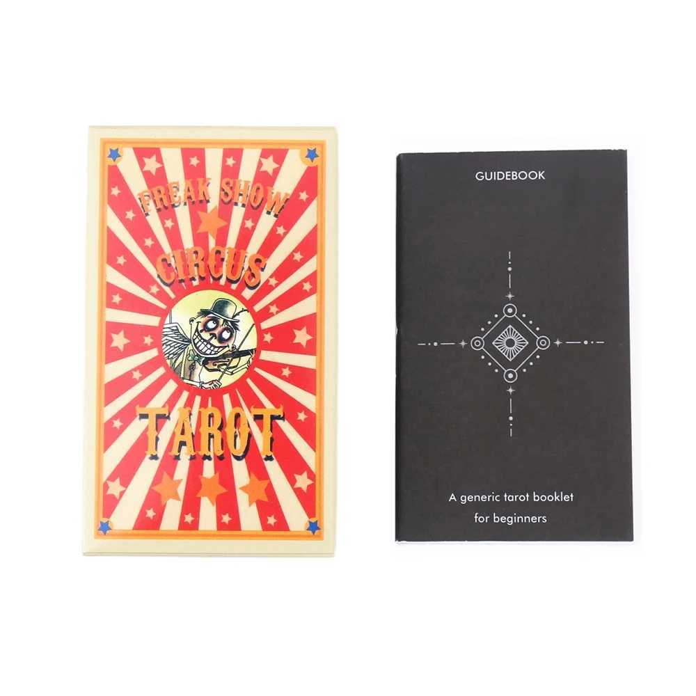 Freak Show Circus English Vision Tarot Cards Playing Games 78pcs Board Game Set with Guidebook for Family Gatherings C251114