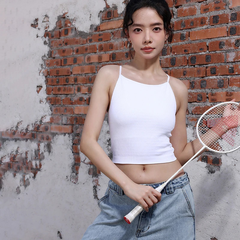 Womens cross back yoga top breathable and shockproof sports vest fitness bra with cushion gym sexy crop casual summer 250414Z