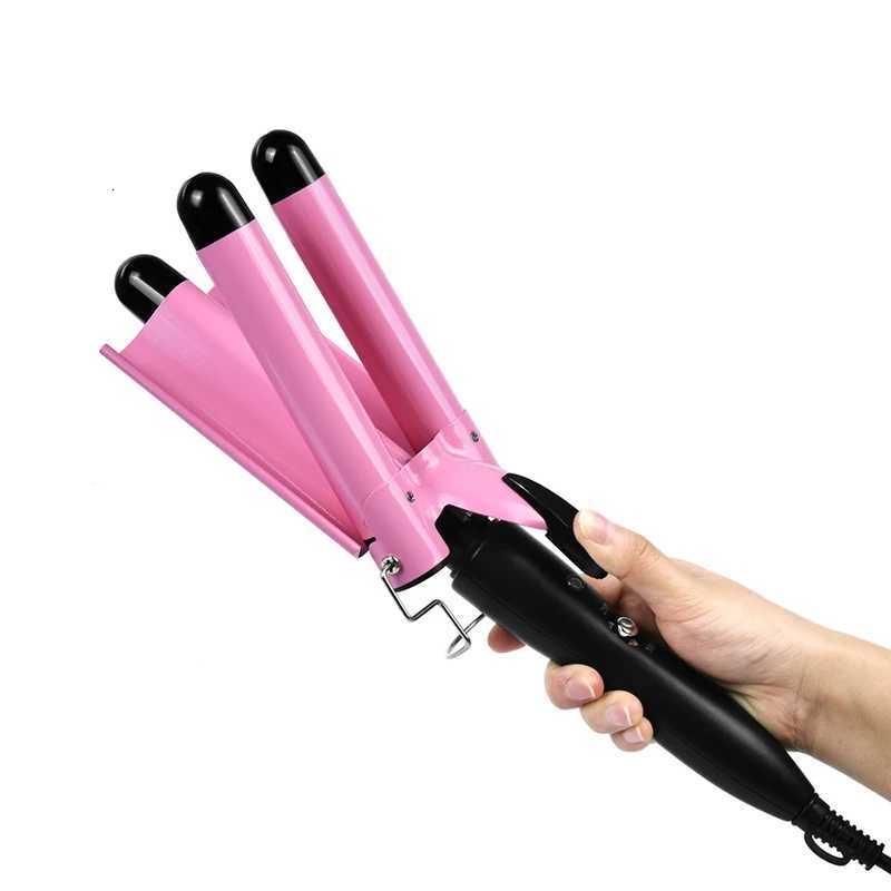 3 Barrel Curling Iron Hair Crimper Portable Temperature Adjustable Ceramic Wave Iron Wand Curler DIY Curly Hair StylinT251114