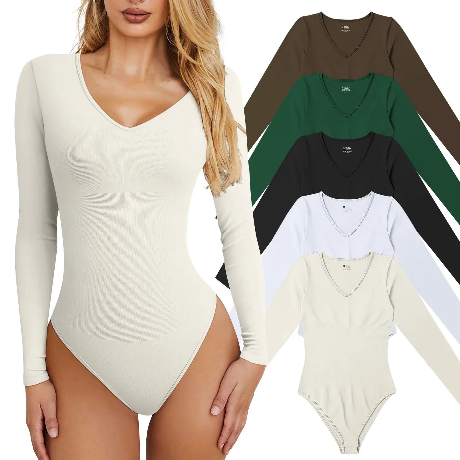 Womens clothing womens sexy knitted underwear staff collar long sleeves legs ultrathin jumpsuit top Ropa strapless 250414Z