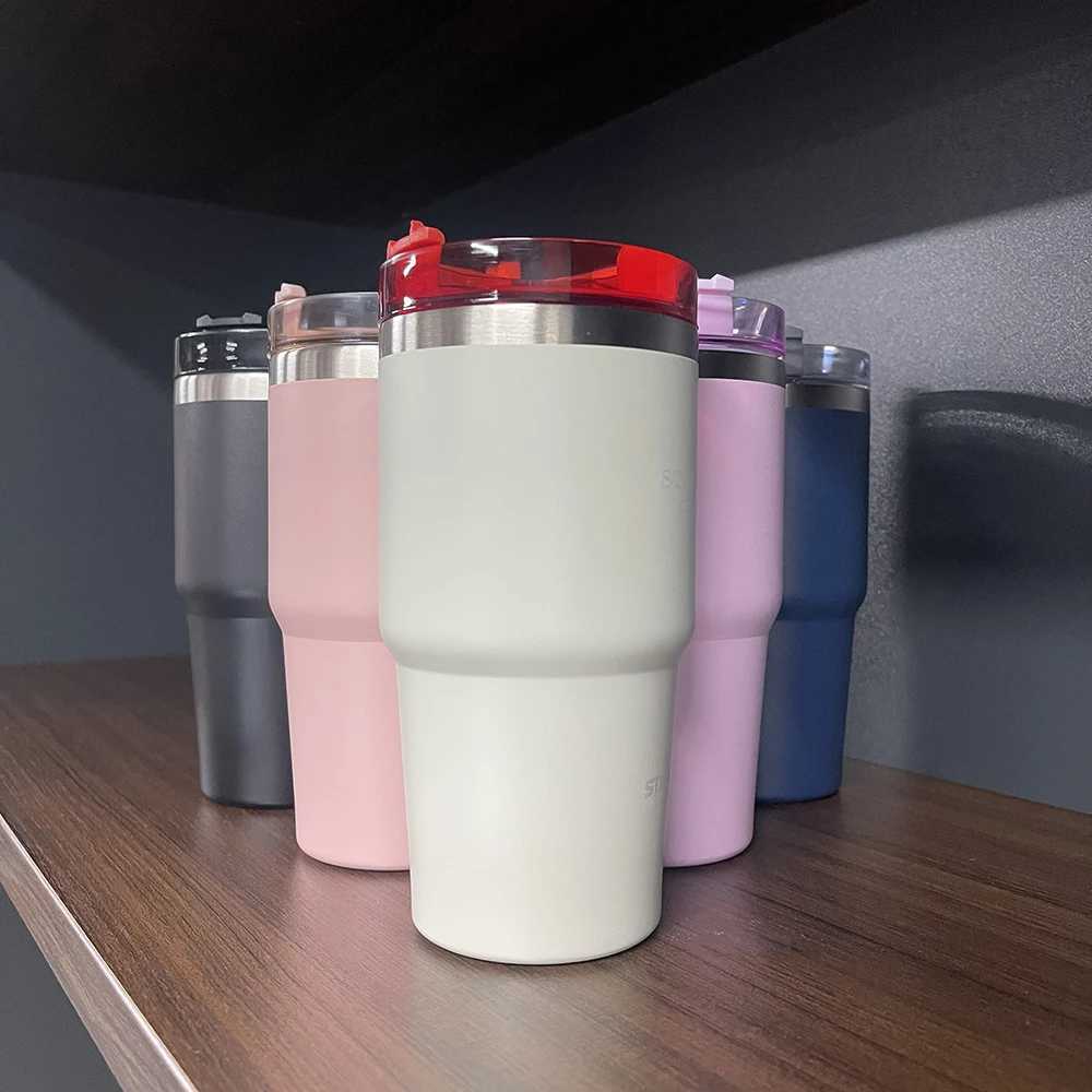 New Trustworthy large-capacity straw coffee travel cup car cup 304 stainless steel insulated cup C251114