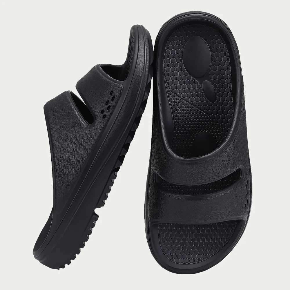 Litfun New Summer Womens Beach Flip Sandals Indoor Neutral Home Bathroom Slippers Mens Non slip Soft Bottom Cloud Slide W250414